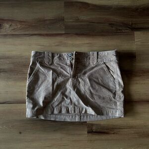 Corduroy Mini Skirt with Pockets